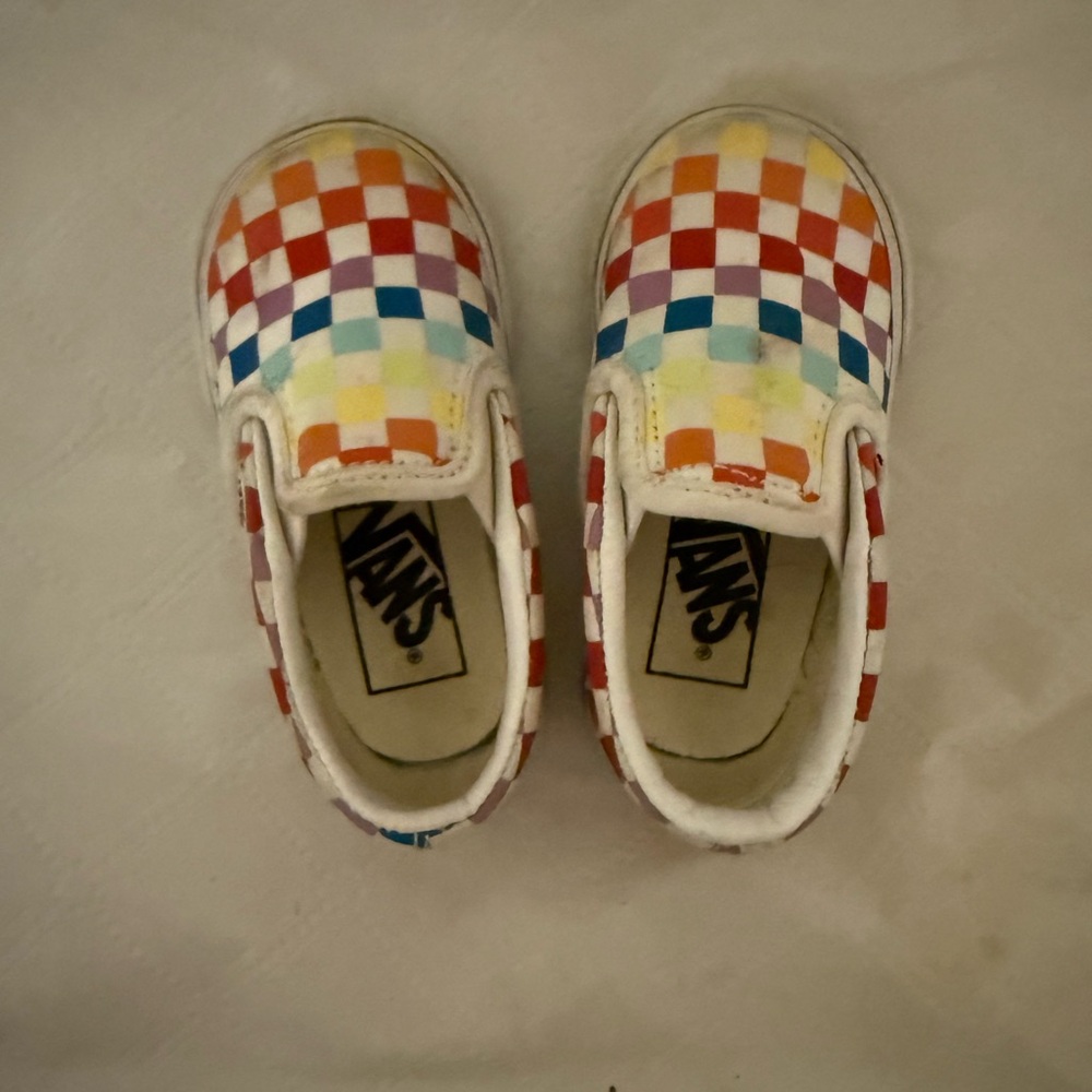 Vans Kids' Multicolor Checkered Slip-On Sneakers